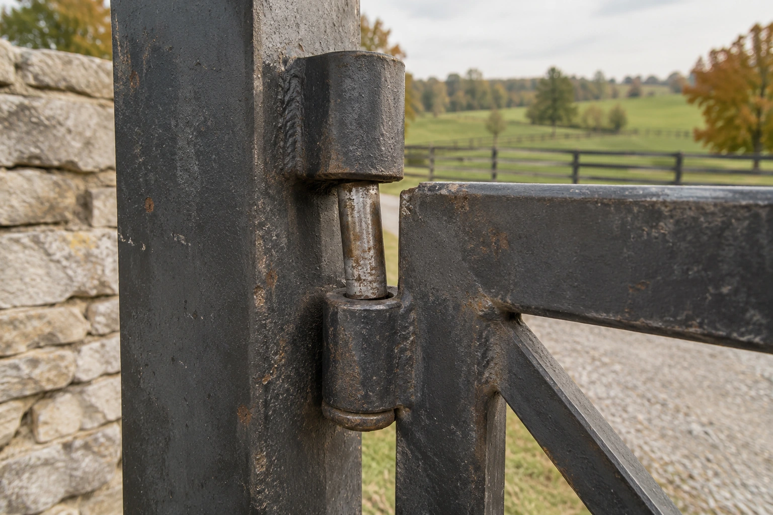 Close-up hardware detail for Metal Gate Repair in Lexington, KY